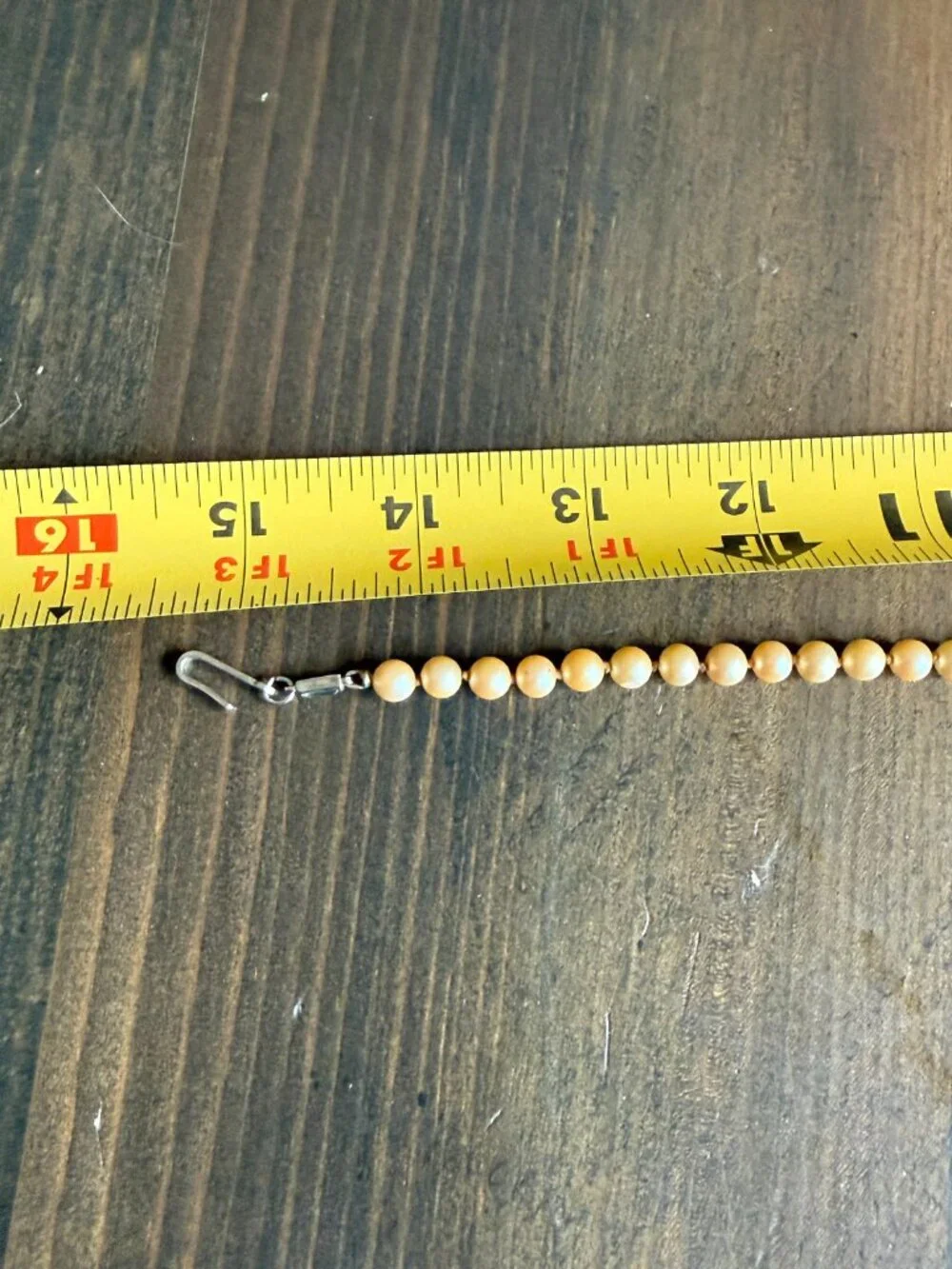 Vintage 1960s Trifari signed Faux pearl necklace Adjustable choker